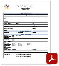 parent intake form